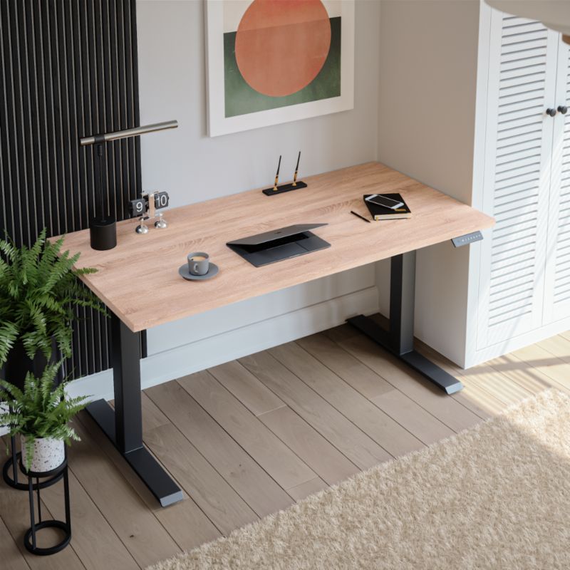 Biurko elektryczne KOLM prostokątny 180 x 95 cm Dąb Sonoma 1szt.