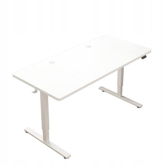 Biurko elektryczne Muvu regulowane 140x60 cm gamingowe białe 1 szt