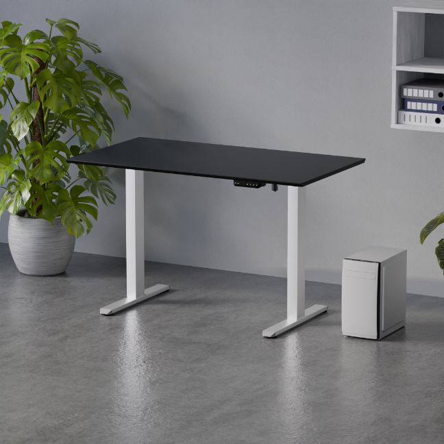 Biurko elektryczne regulowane LVNSystem Control Flex+ 120 cm biały/czarny 1 szt.
