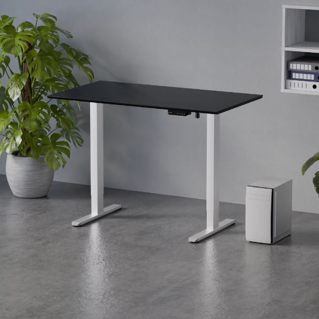 Biurko elektryczne regulowane LVNSystem Control Flex+ 120 cm biały/czarny 1 szt.