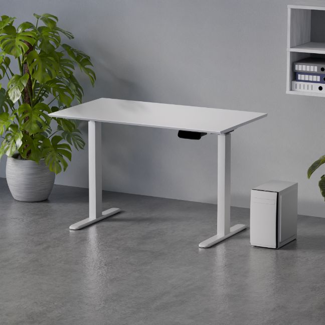 Biurko elektryczne regulowane LVNSystem Control Pro 120 cm biały 1 szt.