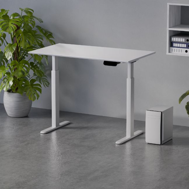 Biurko elektryczne regulowane LVNSystem Control Pro 120 cm biały 1 szt.