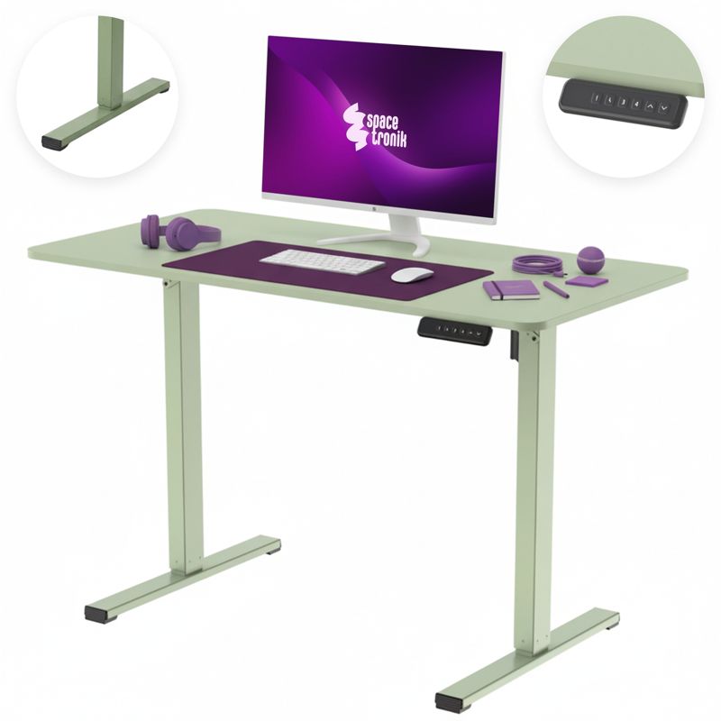 Biurko elektryczne Spacetronik Moris zielony 120x60 cm 1 szt.