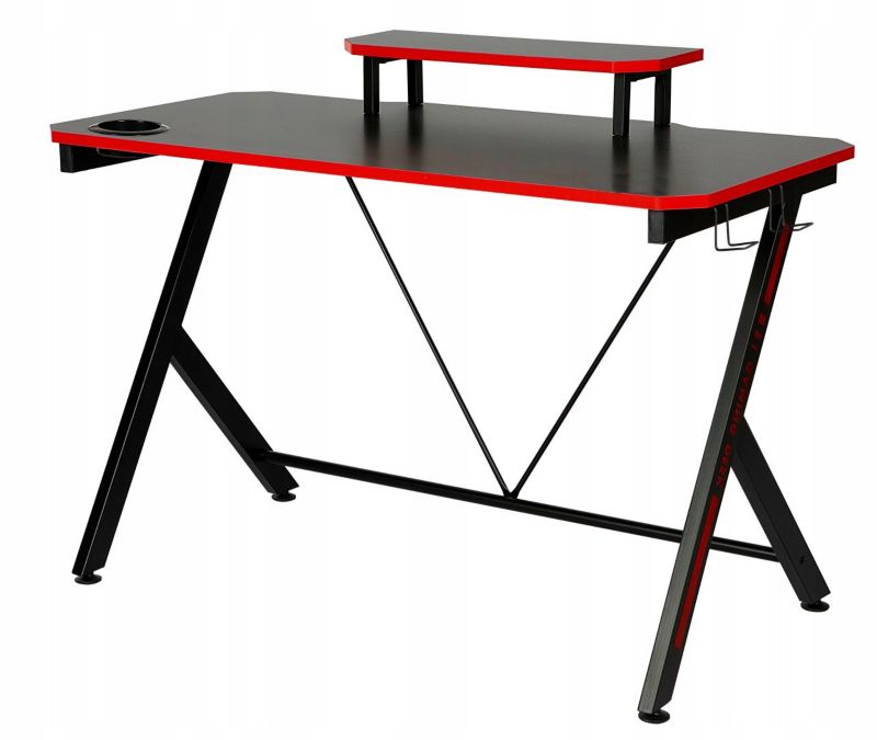 Biurko FURNITEX Komputerowe 120 X 60 Cm Kolor Czarny Model B8-FX 1 szt.