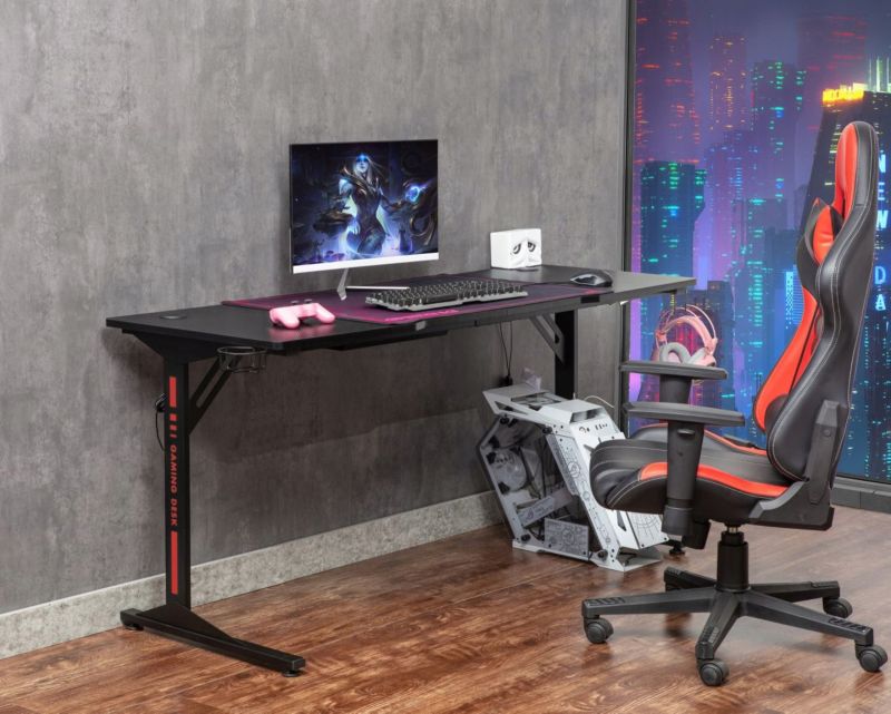 Biurko FURNITEX Komputerowe 160 X 60 Cm Kolor Czarny 1 szt.