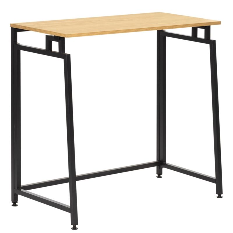 Kancelářský stůl Springos, skládací studijní stůl, počítačový stůl, 80 cm, dřevěný, světle hnědý, 1 ks.