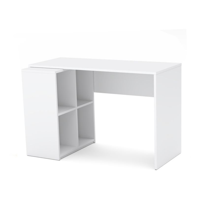 Biurko Hurtownia-Mebli Pojemne Zestaw Hugo Regał 120cm Biały Mat Biały Mat 120x50x77 cm 1szt.