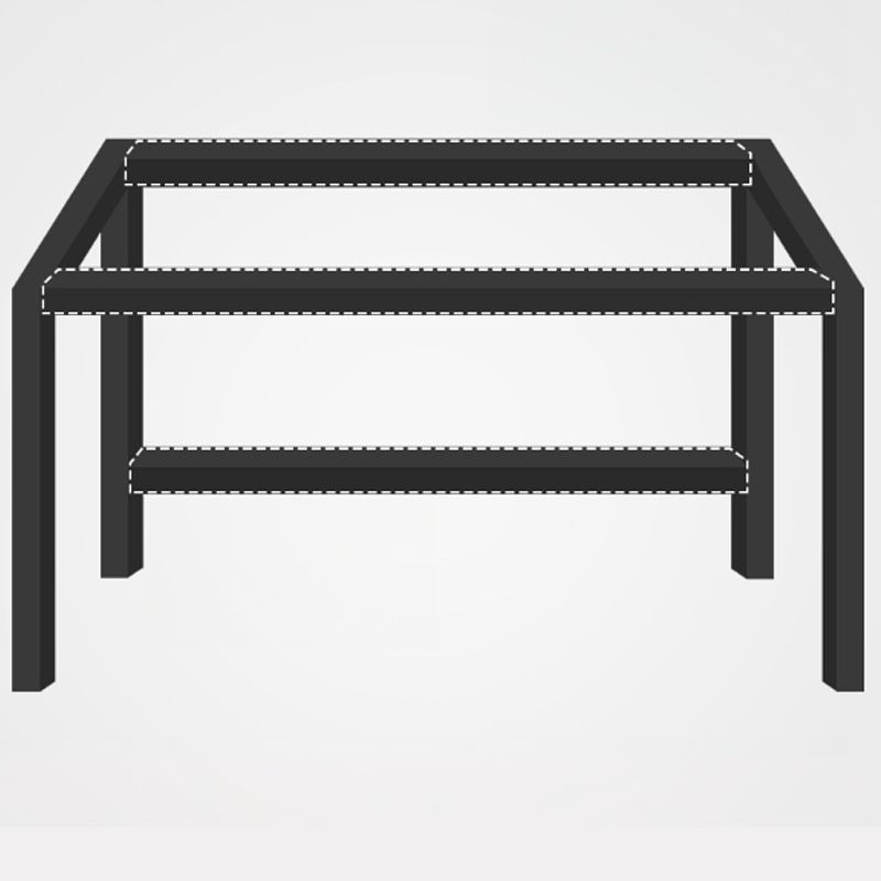Rebiko moderní tmavý bukový průmyslový podkrovní počítačový stůl 120 cm herní stůl 1 ks.
