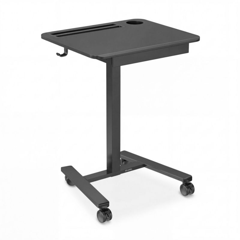 Biurko mobilne regulowane di volio Dozia czarne 60x50 cm - 1 szt.