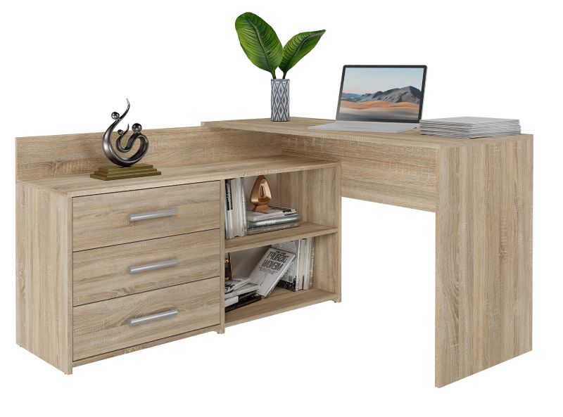 Biurko Narożne Topeshop Dany Dąb Sonoma 50x120x76 cm 1 szt.