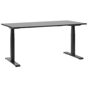 Biurko regulowane elektrycznie 160 x 72 cm czarne Destin 1 szt.
