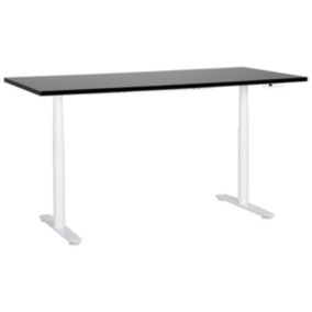 Biurko regulowane elektrycznie 180 x 80 cm czarno-białe Destinas 1 szt.