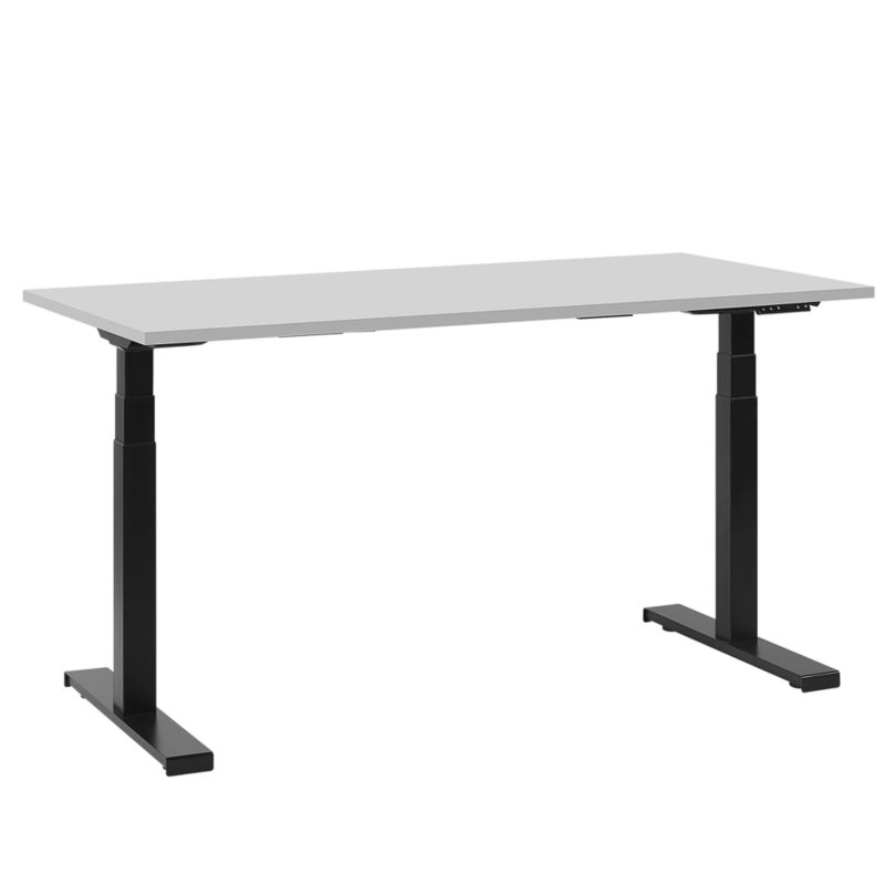 Biurko regulowane elektrycznie Destin ii 130 cm 72 cm Szary/ czarny 1 szt.