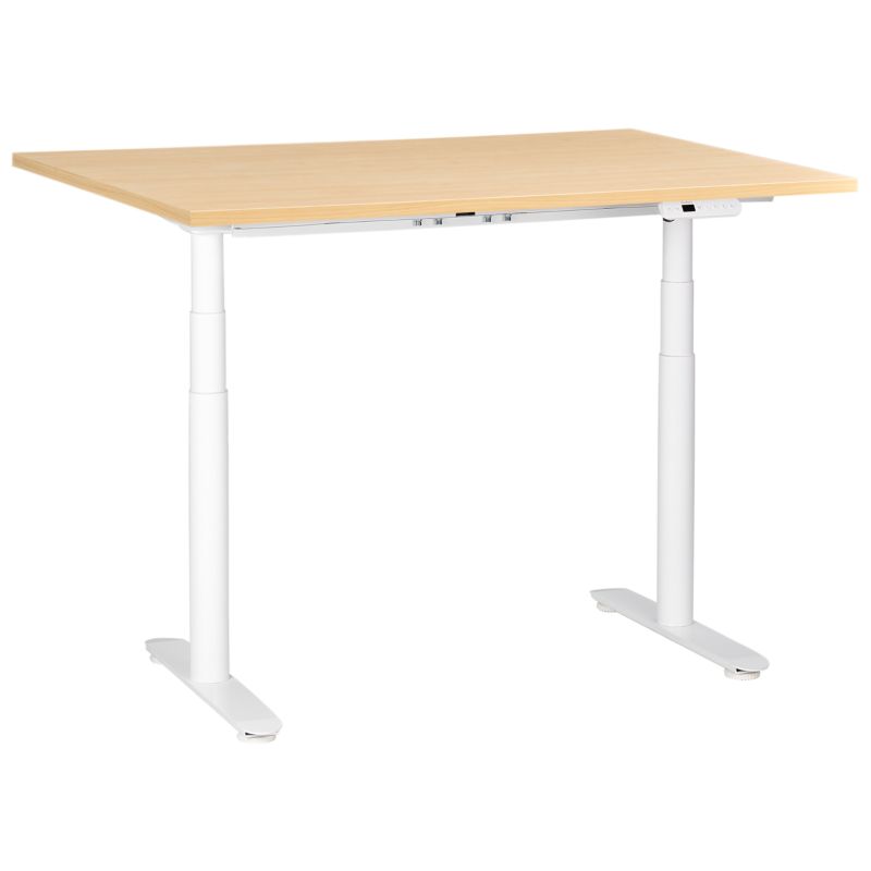 Biurko regulowane elektrycznie Destinas 120 cm 72 cm Jasny brąz/ biały 1 szt.