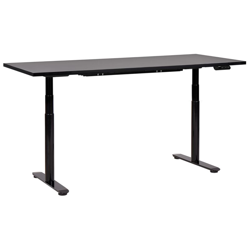 Biurko regulowane elektrycznie Destinas 180 cm 80 cm Czarny 1 szt.
