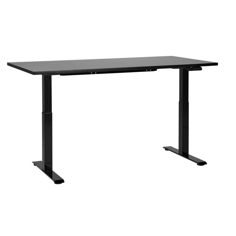 Biurko regulowane elektrycznie Destines 160 cm 72 cm Czarny 1 szt.