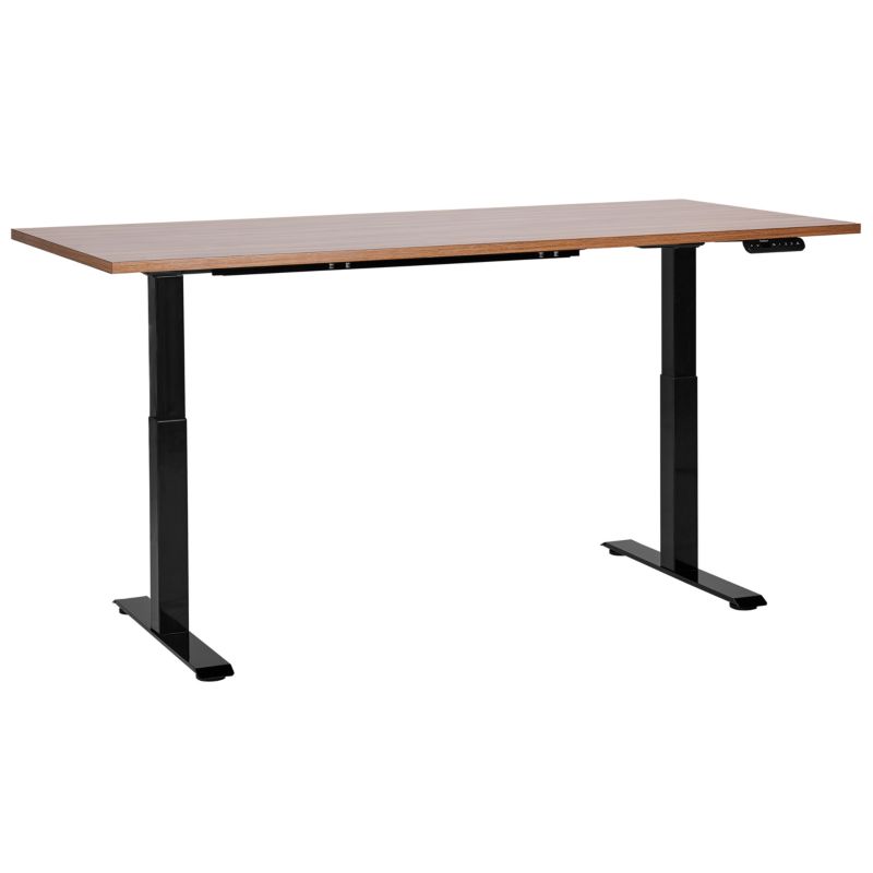 Biurko regulowane elektrycznie Destines 180 cm 80 cm Brązowy/ czarny 1 szt.
