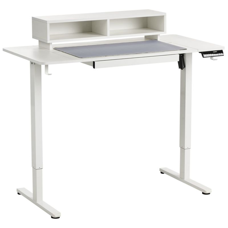 Biurko regulowane elektrycznie Lucama 120 cm 60 cm Z portem USB Biały 1 szt.
