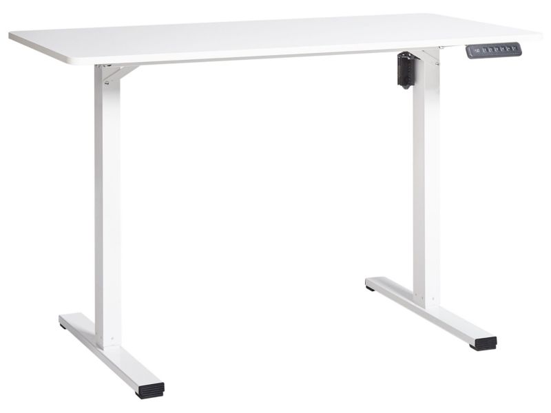 Biurko regulowane elektrycznie Tavares 120 cm 60 cm Biały 1 szt.