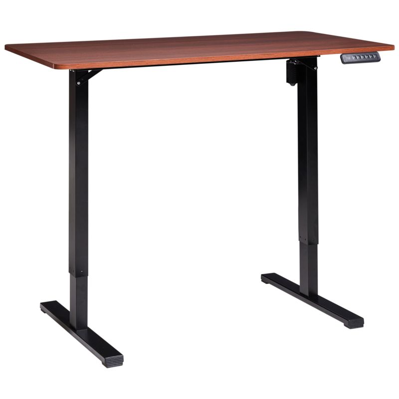 Biurko regulowane elektrycznie Tavares 120 cm 60 cm Brązowy/ czarny 1 szt.