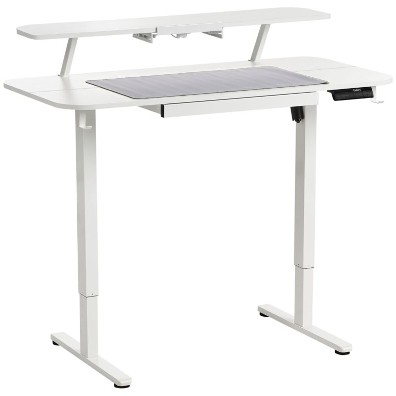 Biurko regulowane elektrycznie Wilbanks 120 cm 60 cm Z portem USB Biały 1 szt.
