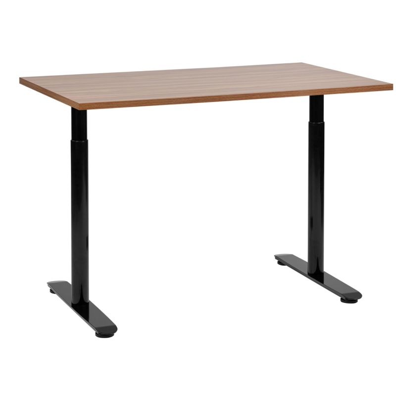 Biurko regulowane manualnie Destinas 120 cm 72 cm Brązowy/ czarny 1 szt.