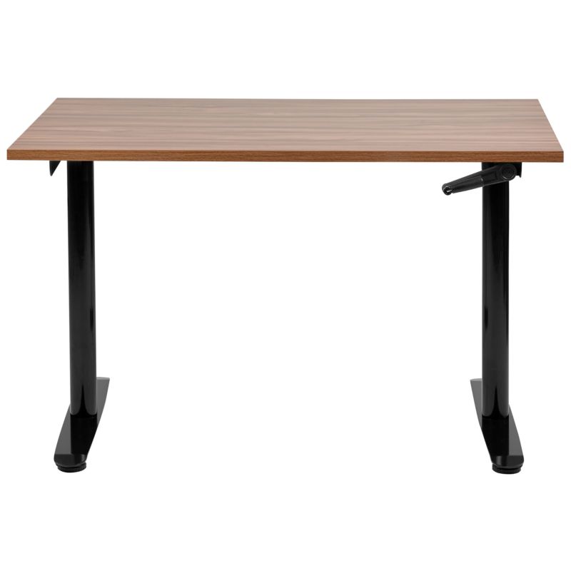 Biurko regulowane manualnie Destinas 120 cm 72 cm Brązowy/ czarny 1 szt.