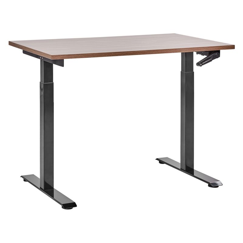 Biurko regulowane manualnie Destines 120 cm 72 cm Brązowy/ czarny 1 szt.