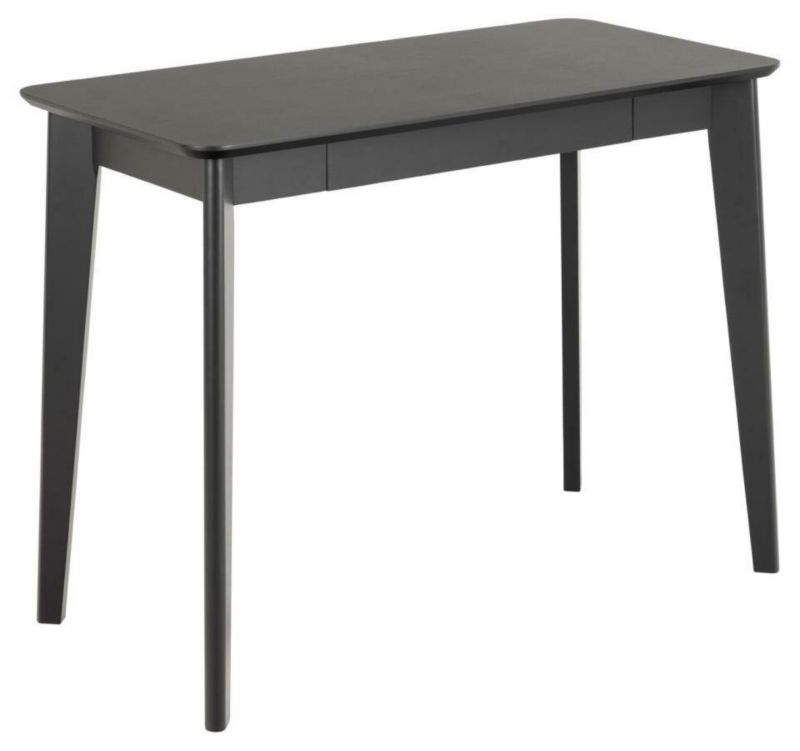 Biurko Roxby ACTONA czarne nowoczesne z szufladą skandynawski styl 100x50 cm 1 szt.