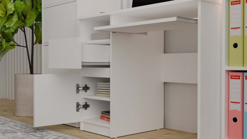 Biurko TopEshop Porto Lewe Białe 51x98,5x75,5 cm 1szt
