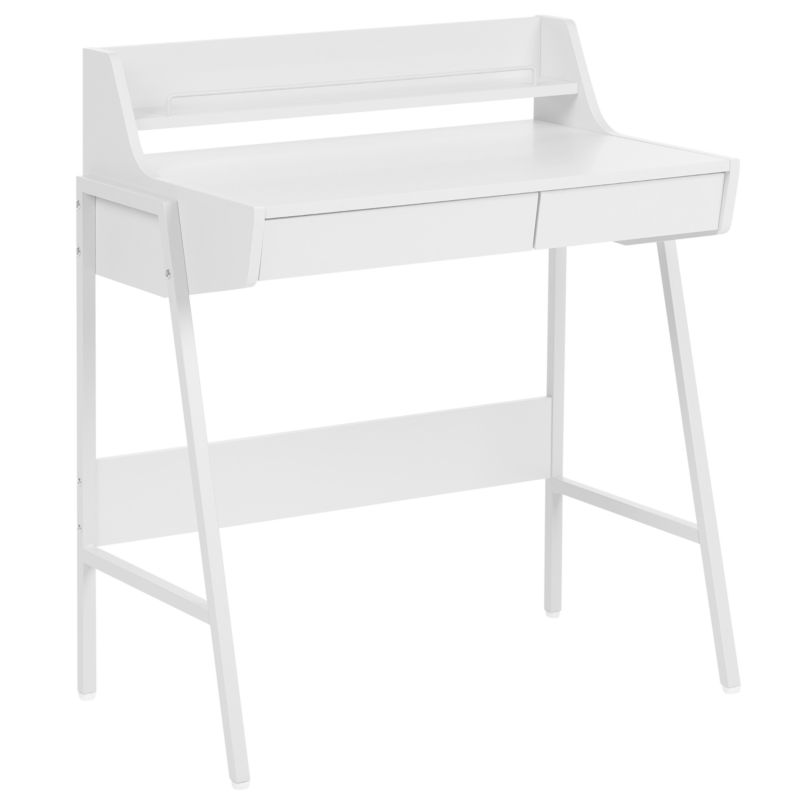 Biurko z nadstawką Broxton 77 cm 46 cm Biały 1 szt.