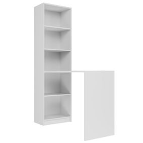 Biurko Z Regałem Topeshop R50 Lewe/Prawe Biały 125x50x182 cm 1 szt.