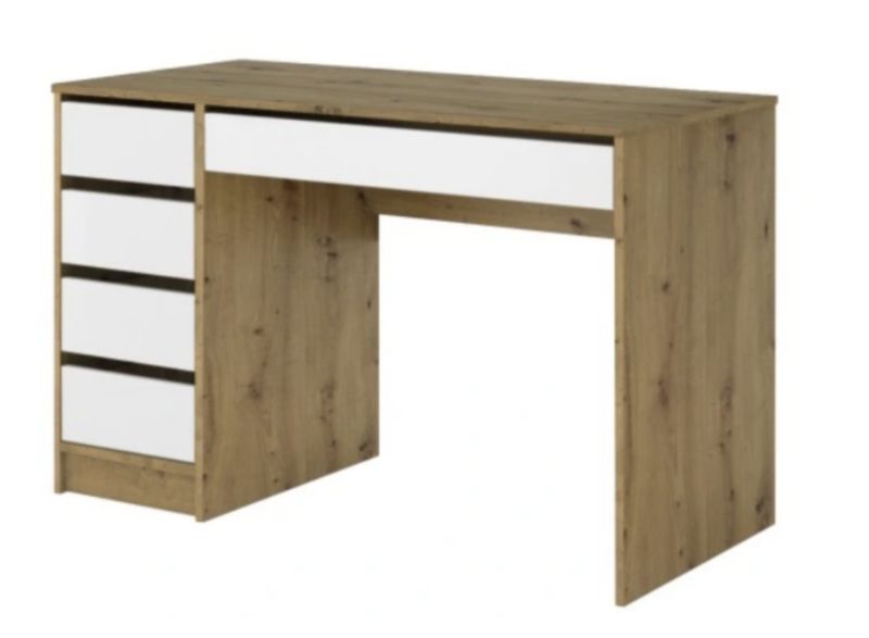 Biurko z szufladami Bettso Max uniwersalne nowoczesne dąb artisan biały 1szt.