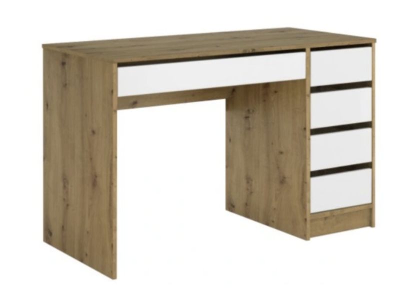 Biurko z szufladami Bettso Max uniwersalne nowoczesne dąb artisan biały 1szt.