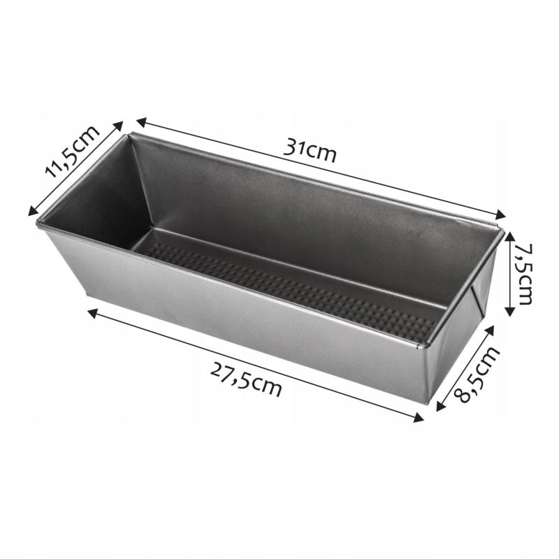 Blacha KADAX Keksówka, Forma Nieprzywieralna Ciasto 31cm Grafit 1 szt.