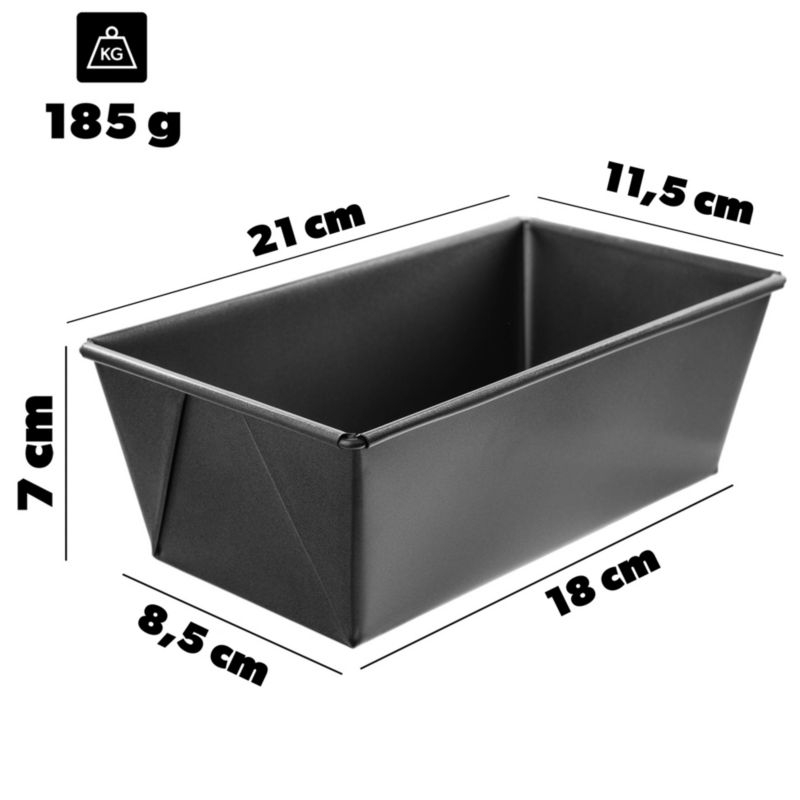 Blacha KADAX nieprzywieralna Ideal 21x11x7cm Czarny 1 szt.