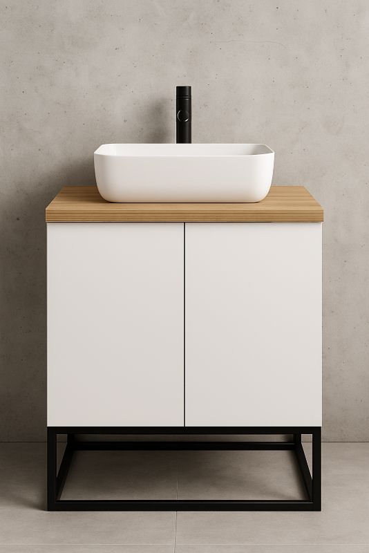 Blat łazienkowy Biuro Styl dąb kamienny 240S R3 1U 458x1200x28 mm 1szt.
