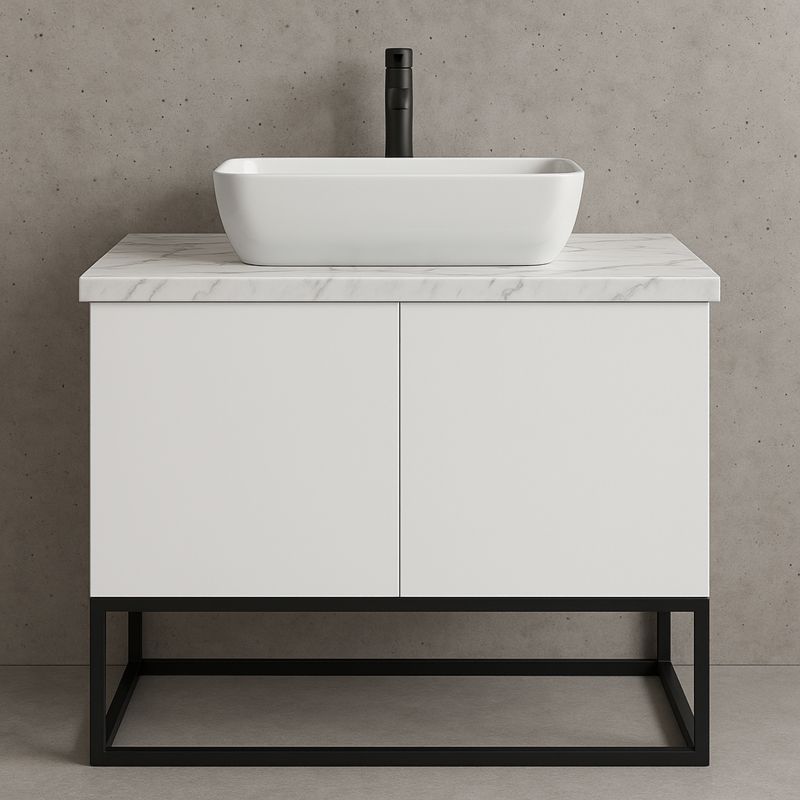 Blat łazienkowy Biuro Styl marmur Piemonte 45,8 x 80 cm 1 szt.