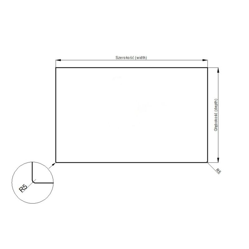 Blat łazienkowy HPL do szafki 90cm 91x46,5cm Dąb Castello (K358PW) 1szt.