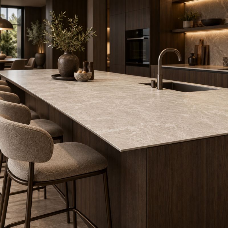 Blat do wyspy kuchennej HPL 180x125cm Cream Navona K367PH 1szt.