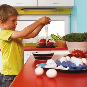 Blat laminowany Biuro Styl kuchenny Biuro Styl 60 x 2,8 x 360 cm czerwony