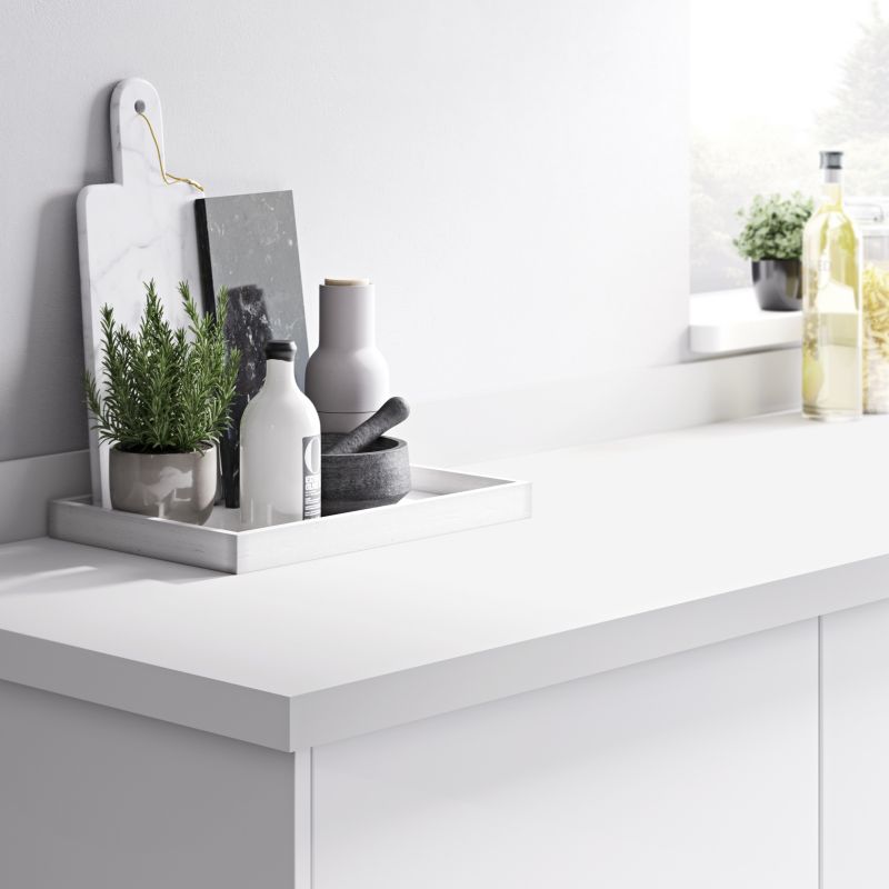 Blat laminowany GoodHome Berberis 3,8 x 62 x 300 cm biały super mat