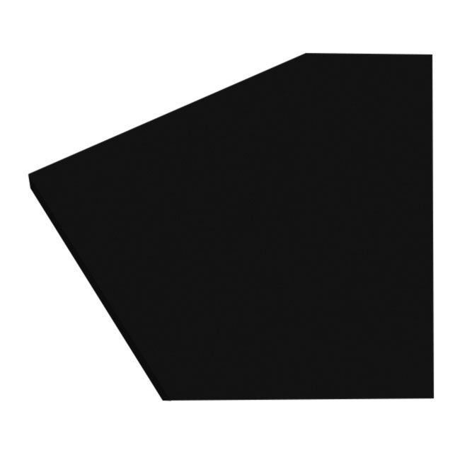 Blat laminowany GoodHome Berberis 62 x 3,8 x 300 cm super mat czarny