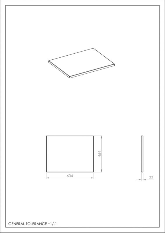 Blat łazienkowy Roca Style 60 x 46,4 cm PCV jasny dąb