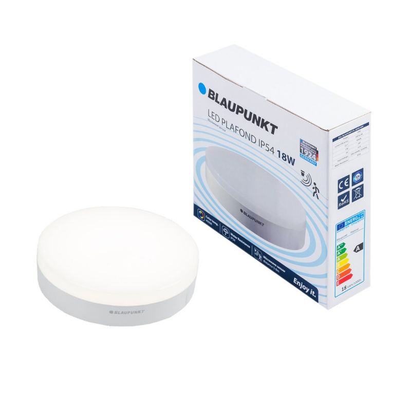 Blaupunkt Plafon LED 18W IP54 z mikrofalowym czujnikiem ruchu barwa naturalna 1 szt.