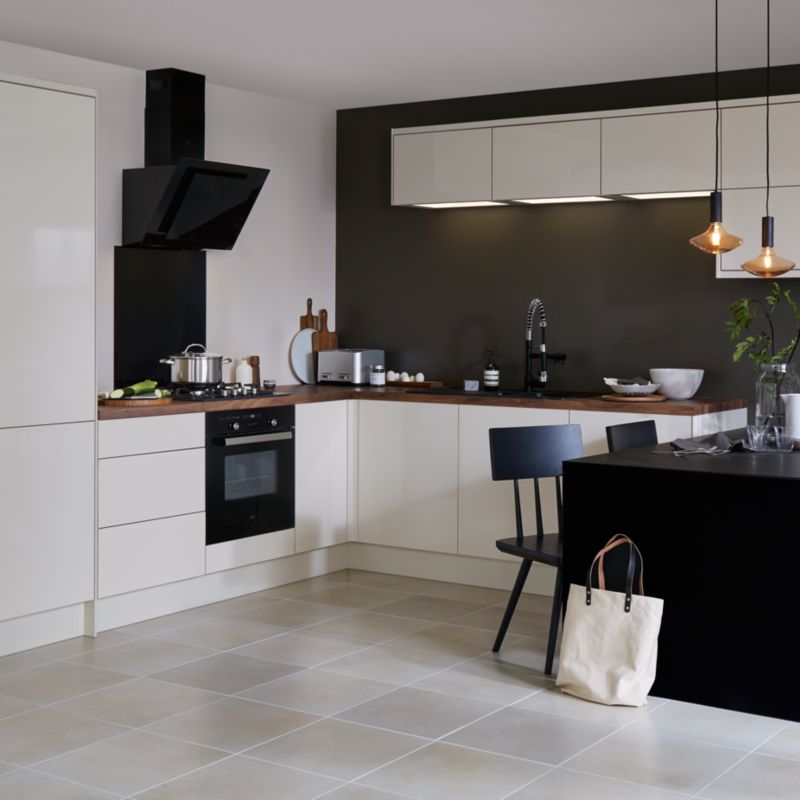 Blenda maskująca do szafki z AGD GoodHome Stevia 59,7 x 11,5 cm kremowy połysk