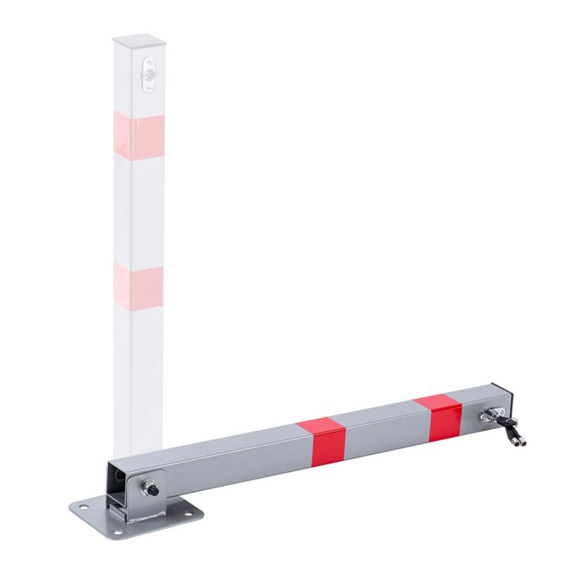 Blokada parkingowa KADAX słupkowa składana na kluczyk metalowa czerwono-biała 65cm 1 szt.