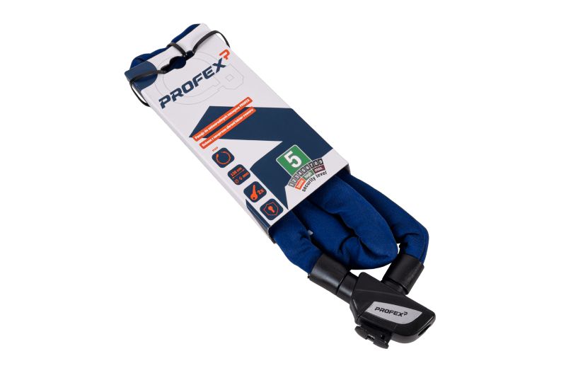 Blokada rowerowa łańcuchowa PROFEX 81659 Neo 130 cm z zamkiem i 2 kluczami 1 szt.