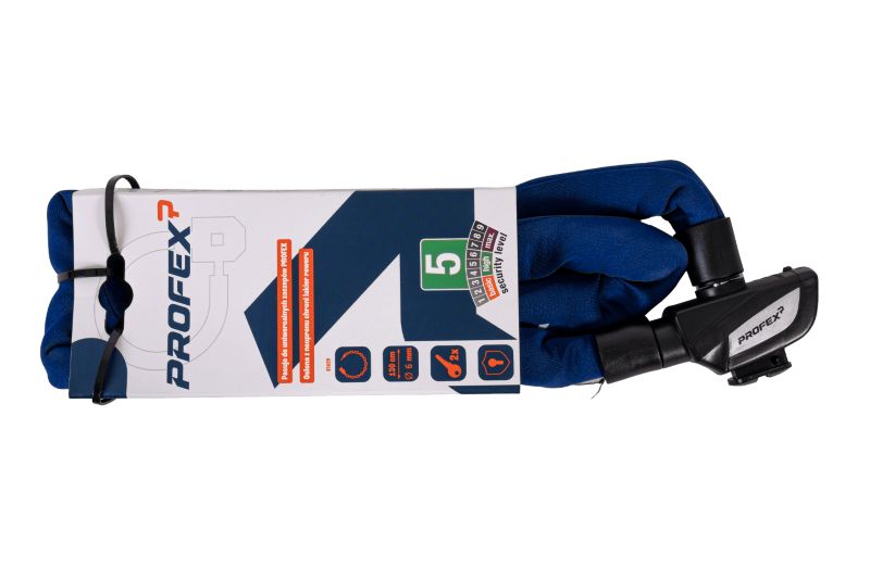 Blokada rowerowa łańcuchowa PROFEX 81659 Neo 130 cm z zamkiem i 2 kluczami 1 szt.