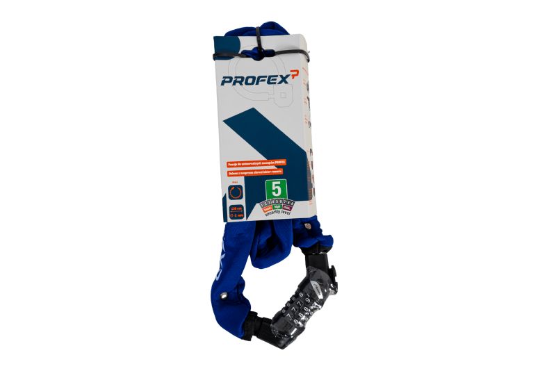 Blokada rowerowa łańcuchowa PROFEX 81662 Neo 130 cm z szyfrem zabezpieczenie 1 szt.